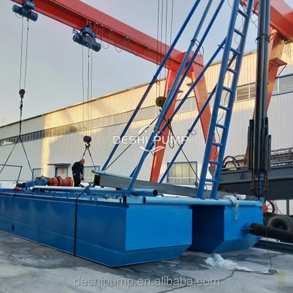 sand dredger small sand barge suction jet dredging machine submersible slurry pump chemical slag mud stone pump