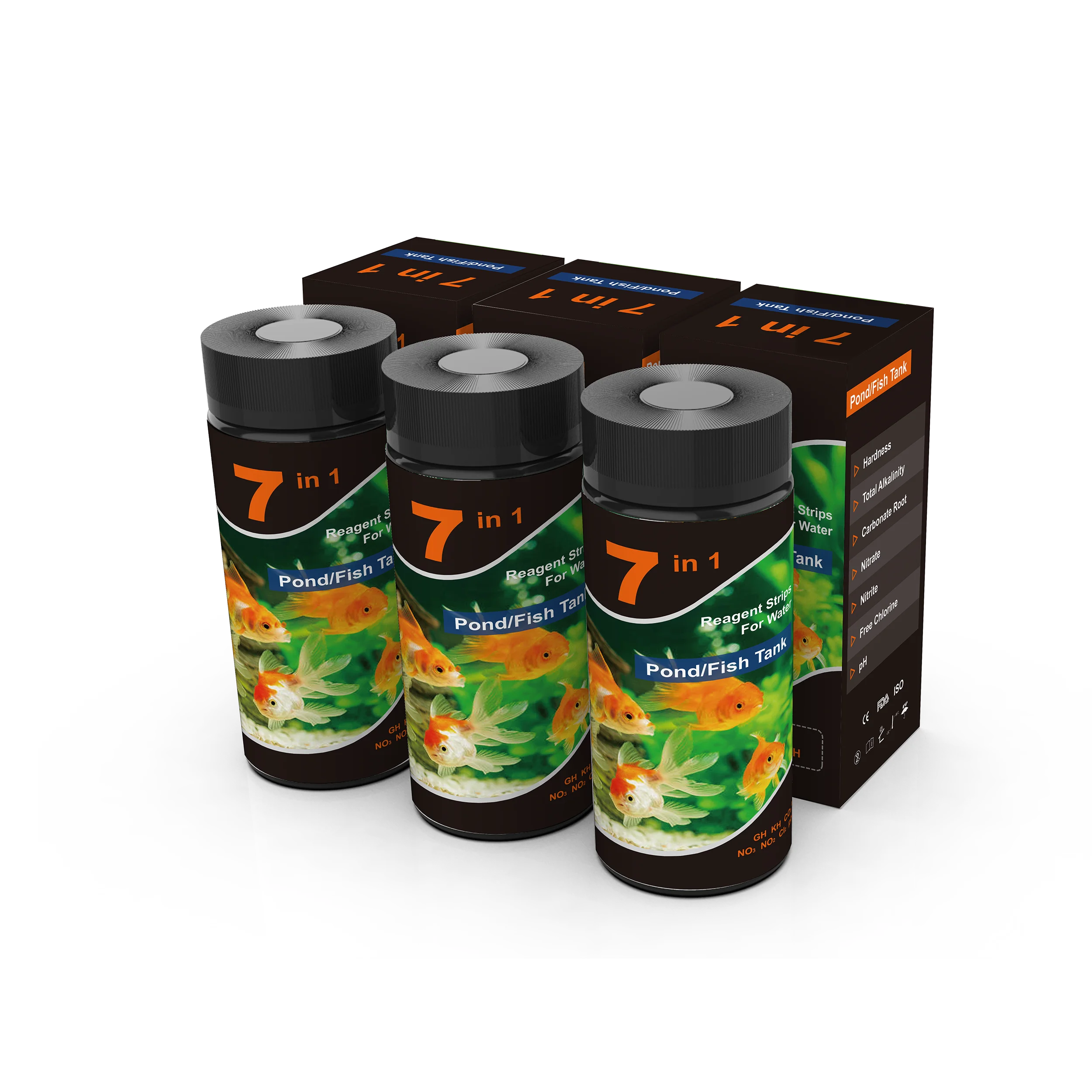 7 в 1 для аквариумной воды, тест-полоски для аквариума пруд, тест-полоски для морской воды пресная вода тест-полоски