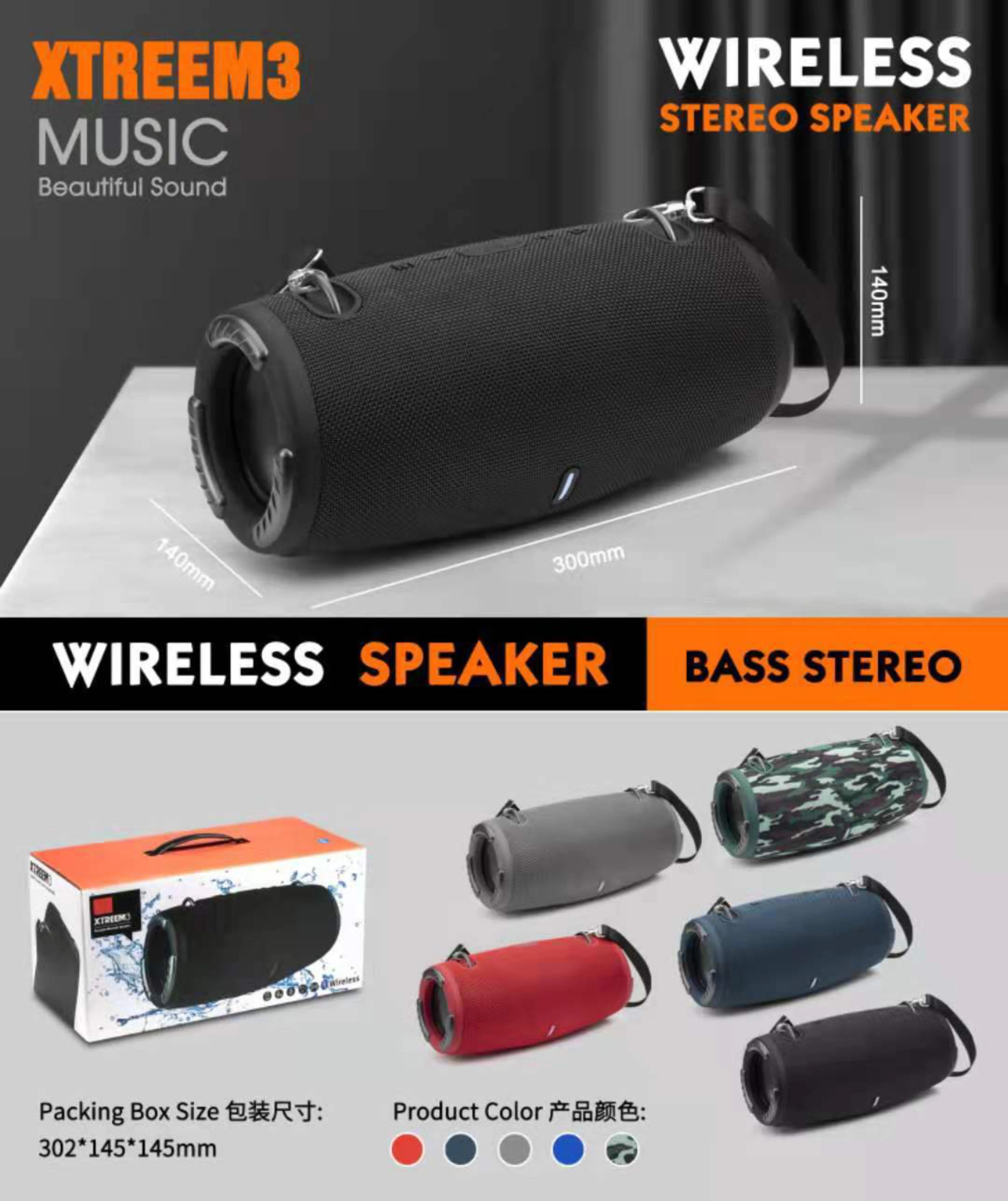 Высококачественный пользовательский оптовый беспроводной динамик Xtreme 3, беспроводной динамик, портативный водонепроницаемый динамик для JBL