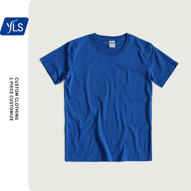 YLS Men T Shirt 190 gsm 100% Cotton Custom Print T-shirts For Women And Men