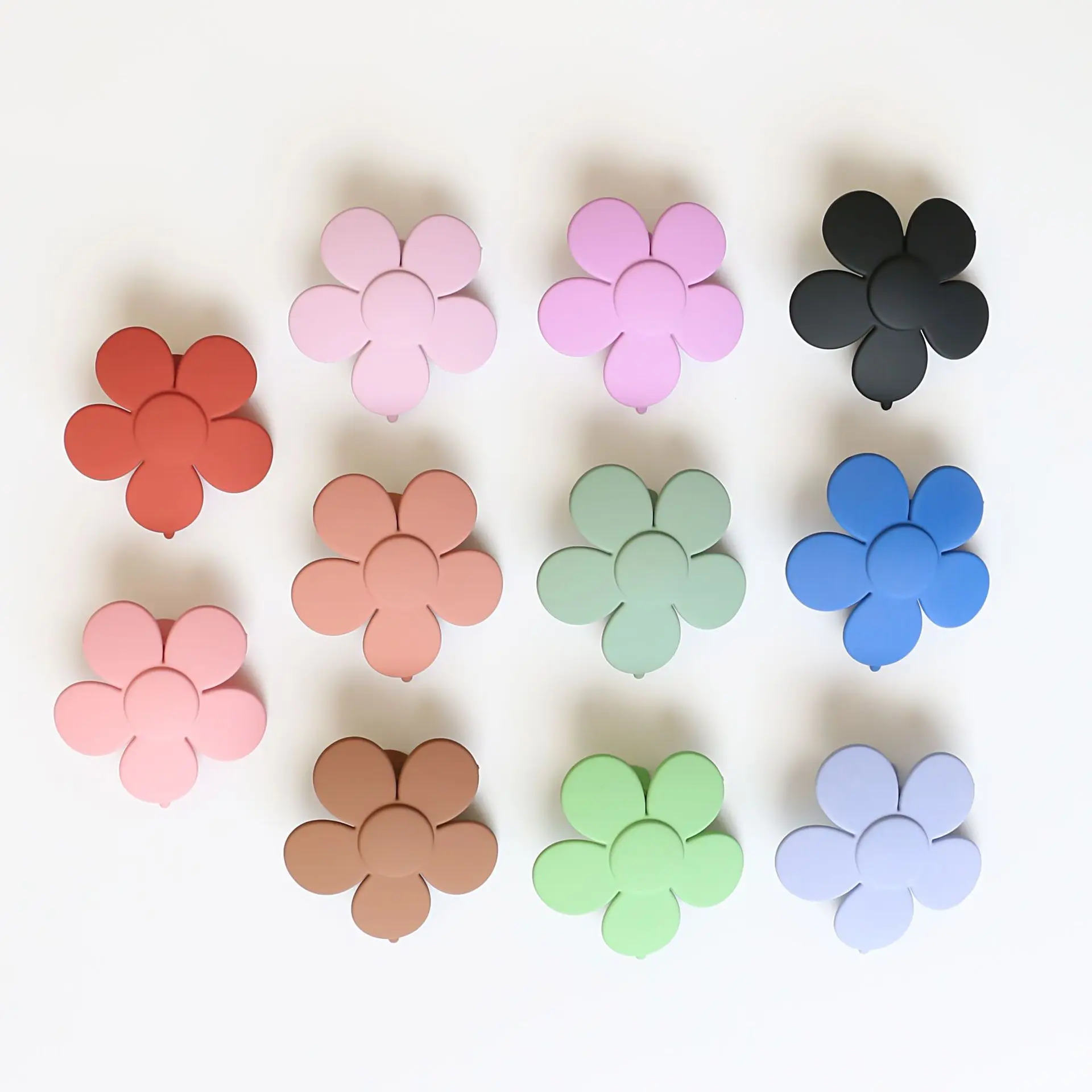 RARA 5.5CM Ins Hot Sale Hair Accessories Wholesale Flower hair clip Frosted Medium Plastic Hair claw and clips