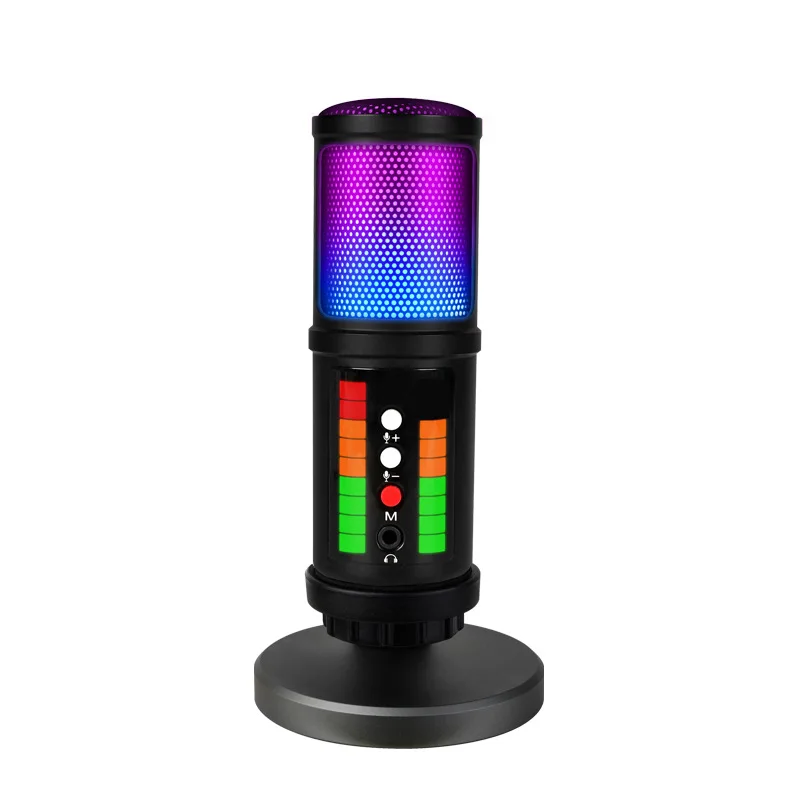 USB RGB Condenser Microphone Professional Vocals Streams Recording Studio Microphone For PC YouTube Video Gaming Microfon