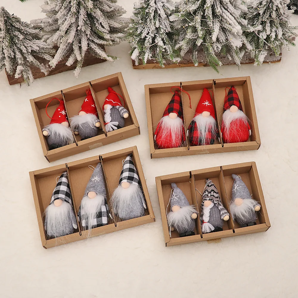 Scandinavian Christmas Tomte Knitting Santa Elf Plush Dolls for Thanksgiving Winter Holiday Table Decor