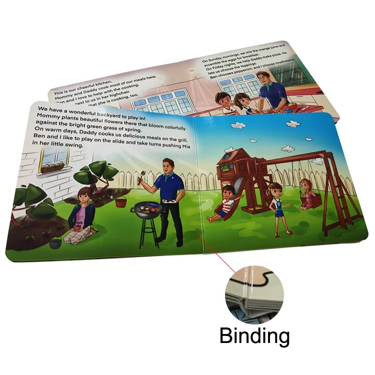 Children Thick Cardboard Book Eco-friendly Printing Factory Custom Kids Board Book Printing