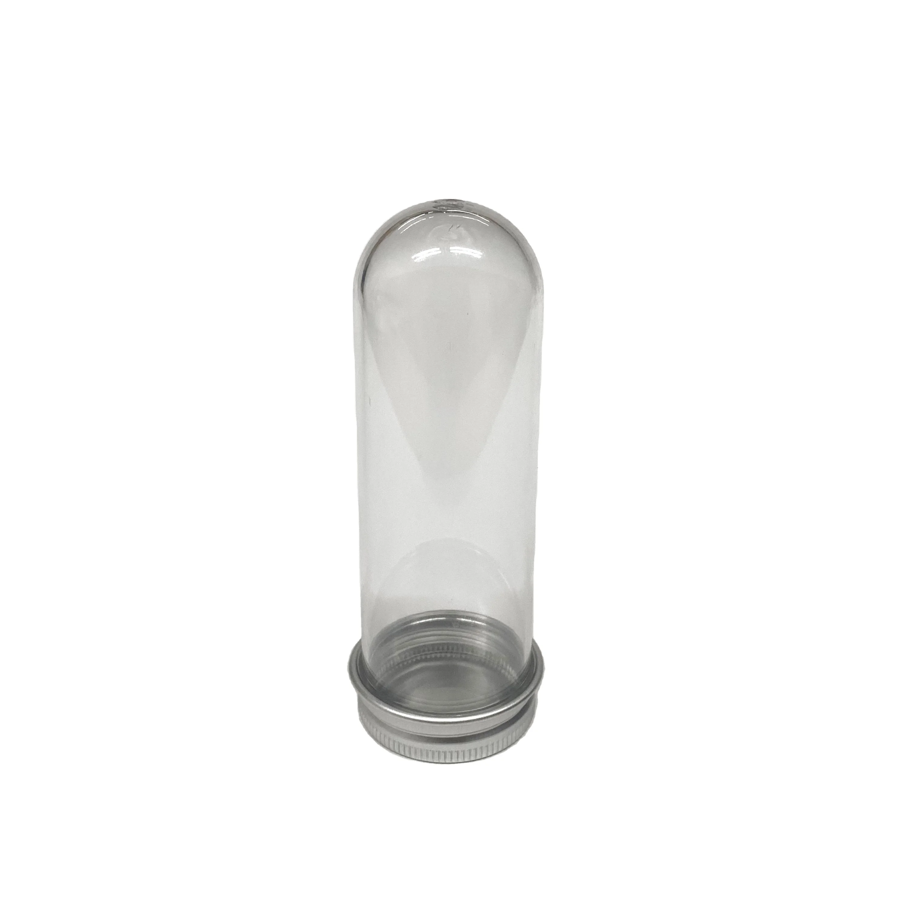 70ml Medical Use or Food Storage Clear Color Round Bottom or Flat Bottom PET Test Tube with Screw Lid