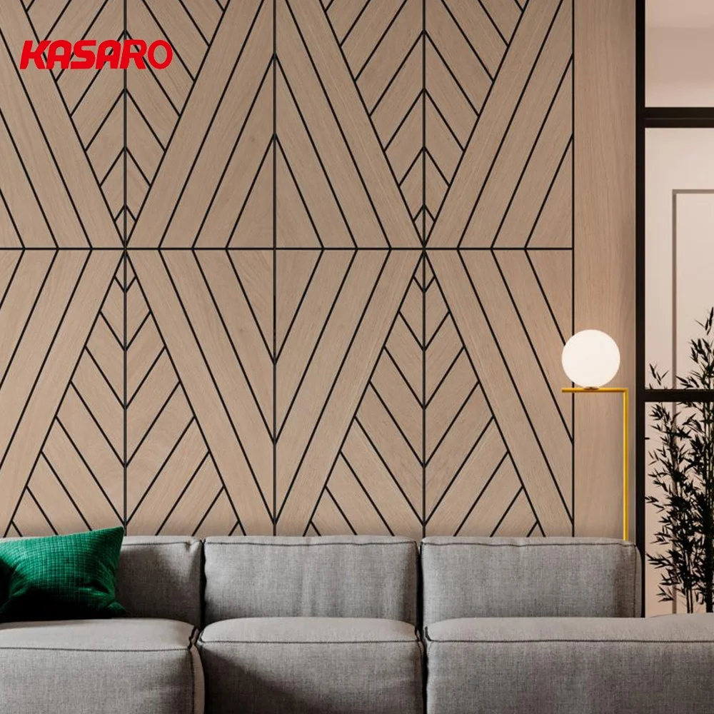 Popular design akustik panel wood slat wall panel for office wooden wall decoration