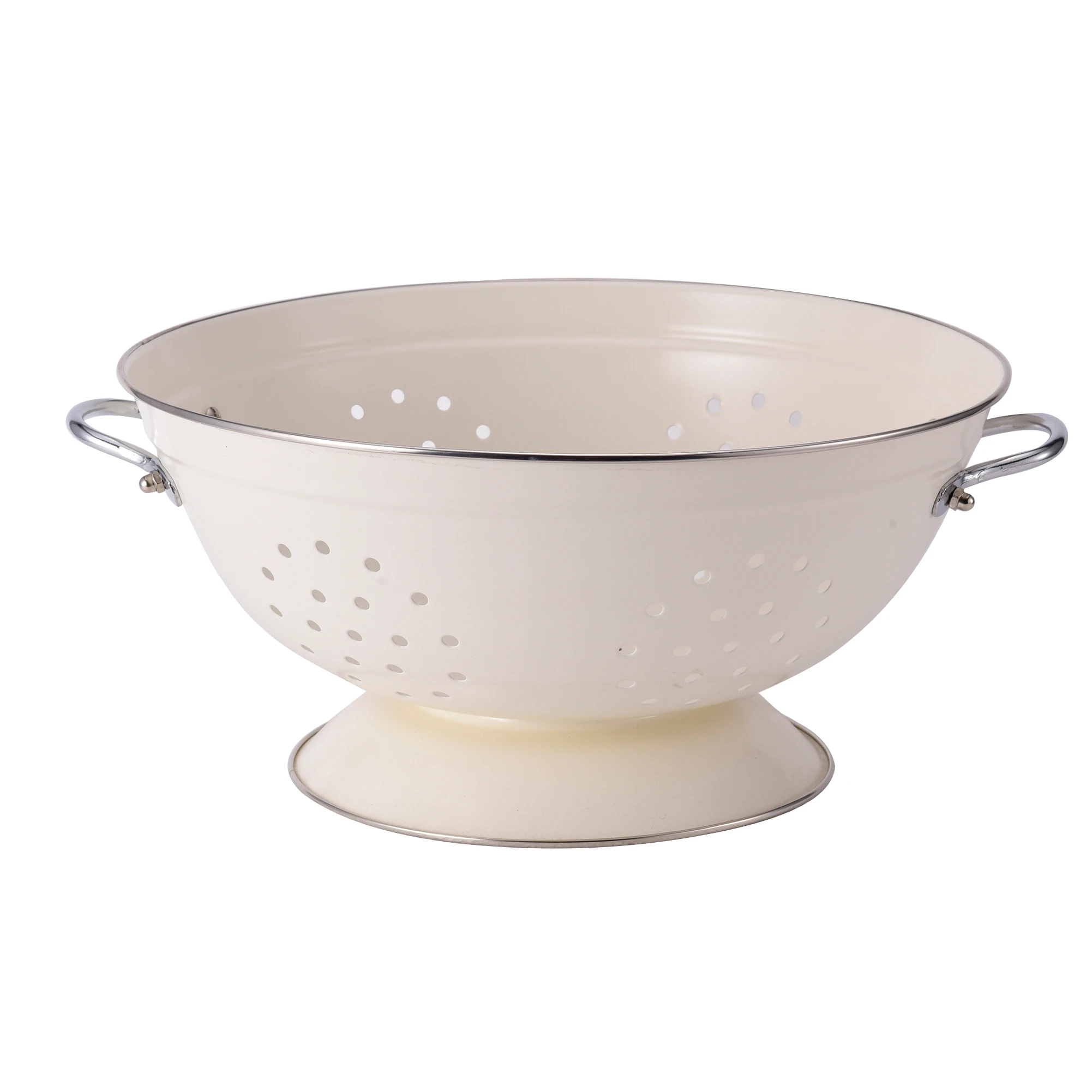 Stainless steel Colander Set, Pasta Strainer Basket with Handles,Coated enameled  for washing vegetable fruit in the  Kitchen