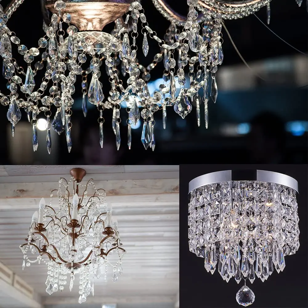 
Hot Acrylic Crystal Beads Garland Chain Chandelier Hanging Wedding Party Christmas Decoration 