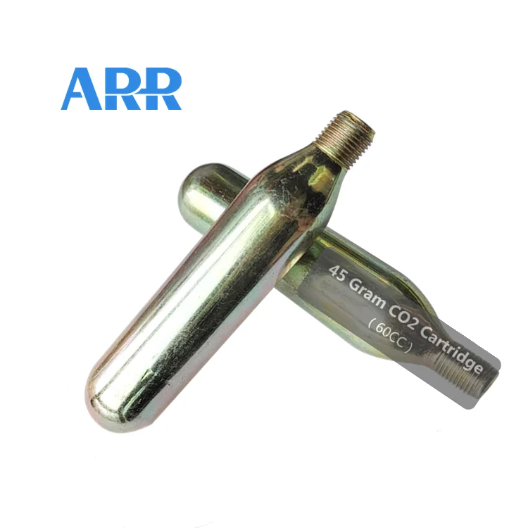 50cc 60cc 100cc CO2 Canisters can vessel canister CO2 threaded cartridge for motorcycle airbag vest