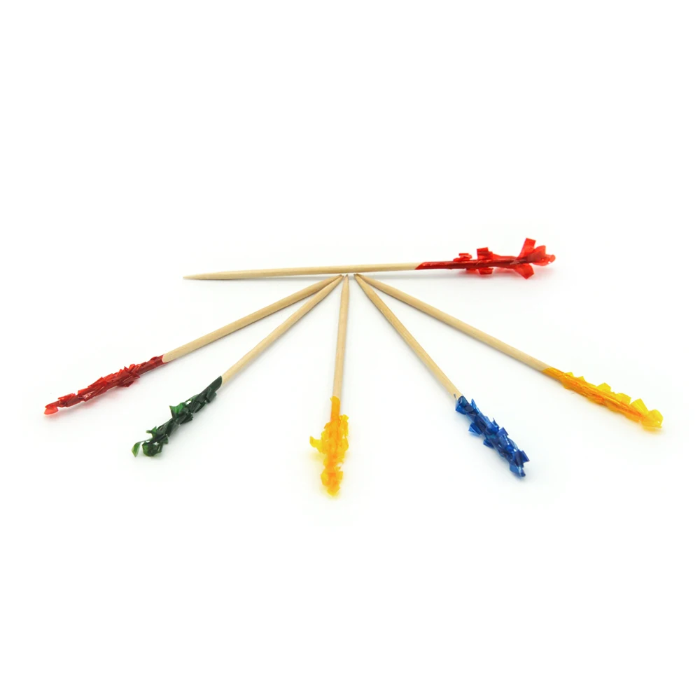 Decorative Cocktail Flag Toothpick Wooden Club Cocktail Stick TOP Frill Picks Toothpicks
