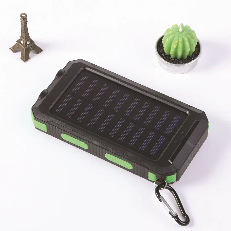 1/6 Outdoor 10000mah portable solar charger Waterproof solar mobile charger 20000mah power bank for cell phones smartphones