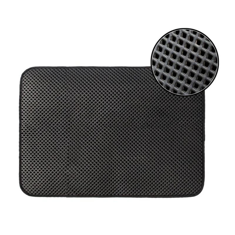 Cat Litter Mat Double Layer Waterproof Urine Proof Trapping Mat Easy to Clean Non-Slip Toilet Pad Cat Scratch Pad Large Foot Pad