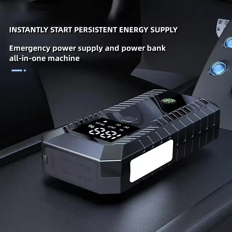 Car Battery Charger Starting Booster Device 800mAh Current Auto Emergency Tools With LED Smart Clamp Jump starter Power Bank