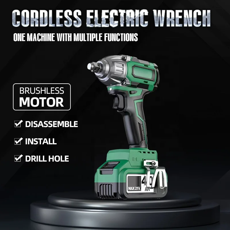 600 Nm 1/2 Inch Impact Cordless Brushless Electronic High Power Torque Wrench