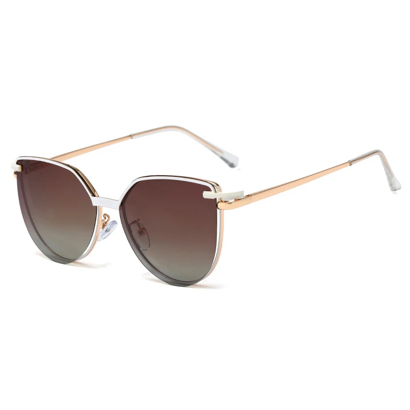 Newest Metal UV400 Polarized Cat Eye Blue Light Blocking Glasses Eyeglasses Frames Magnetic Clip On Sunglasses