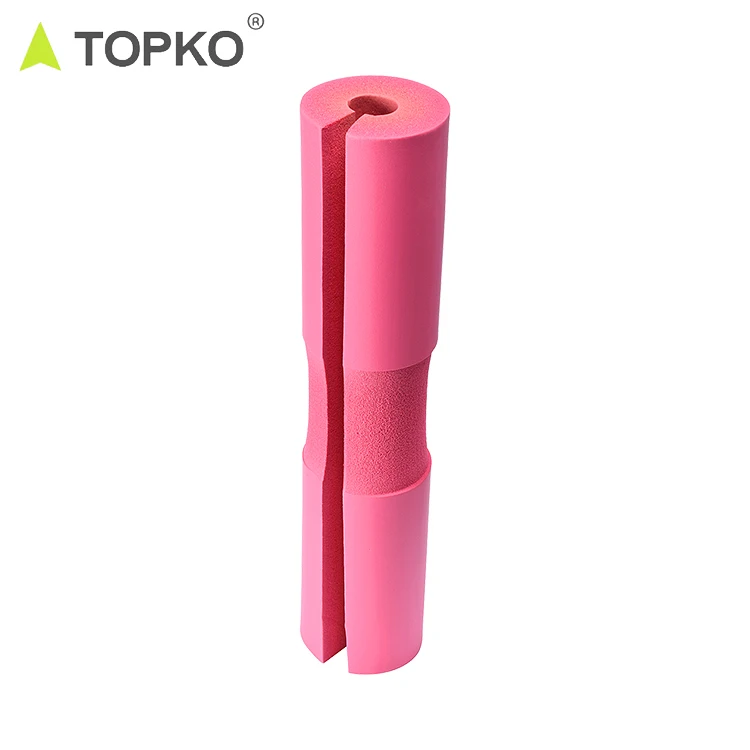 TOPKO weight lifting protective custom logo non slip NBR pink foam supports squat pad barbell cushion shoulder pad cover