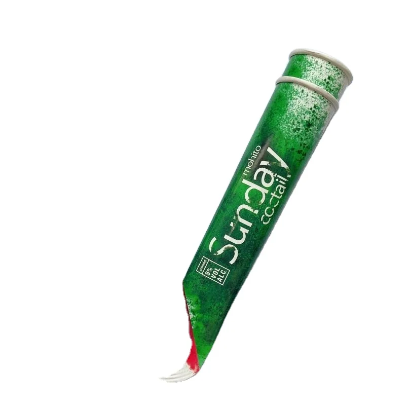 Custom Logo Customized design wholesale aluminum frozen ice cream cone slushy squeeze paper cup calippo tube