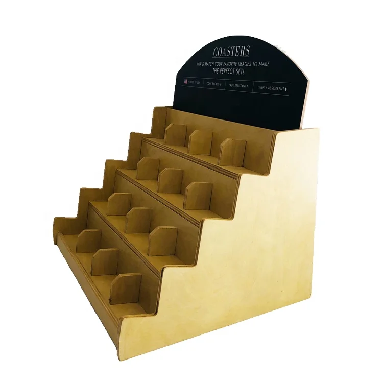 popular wood coaster display stand socks display showing stand counter top retail display units