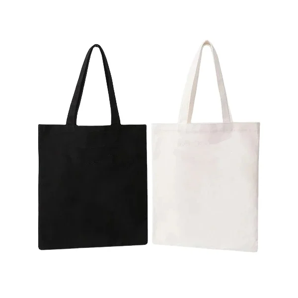 Personalized Custom Printed Logo Cotton Canvas Tote Bags Promotional Reusable Plain Blank Shopping Bags