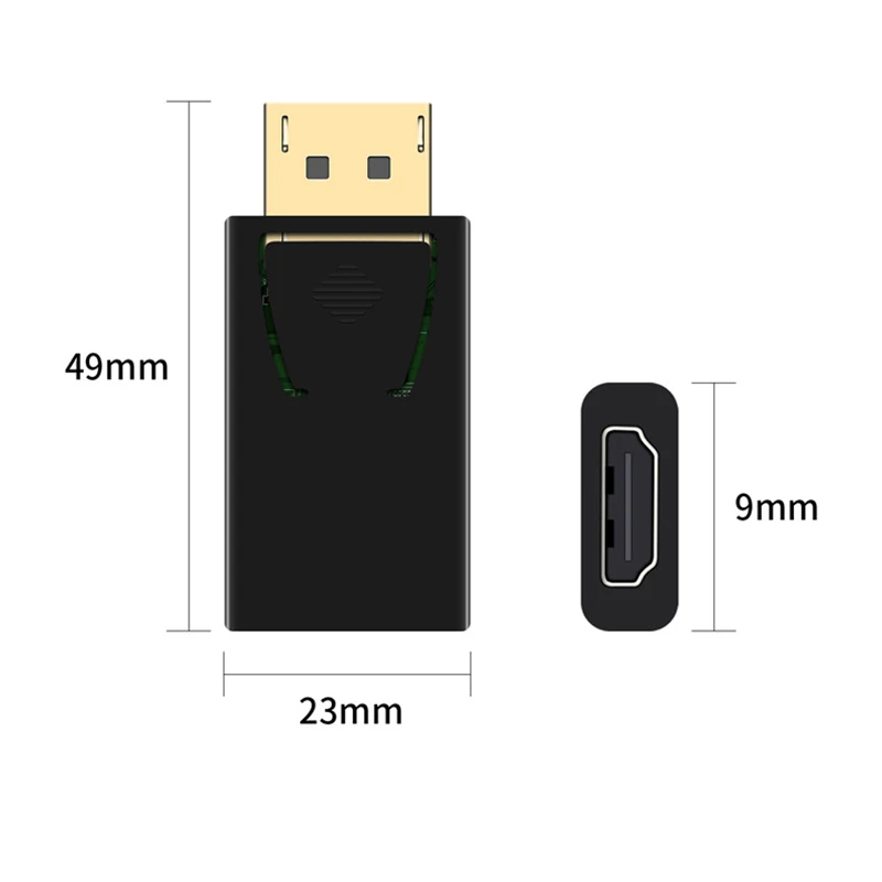 Veggieg Hot Selling Dp To Hdmi Adapter 4k Male To Female Converter Head For hdtv Display Port