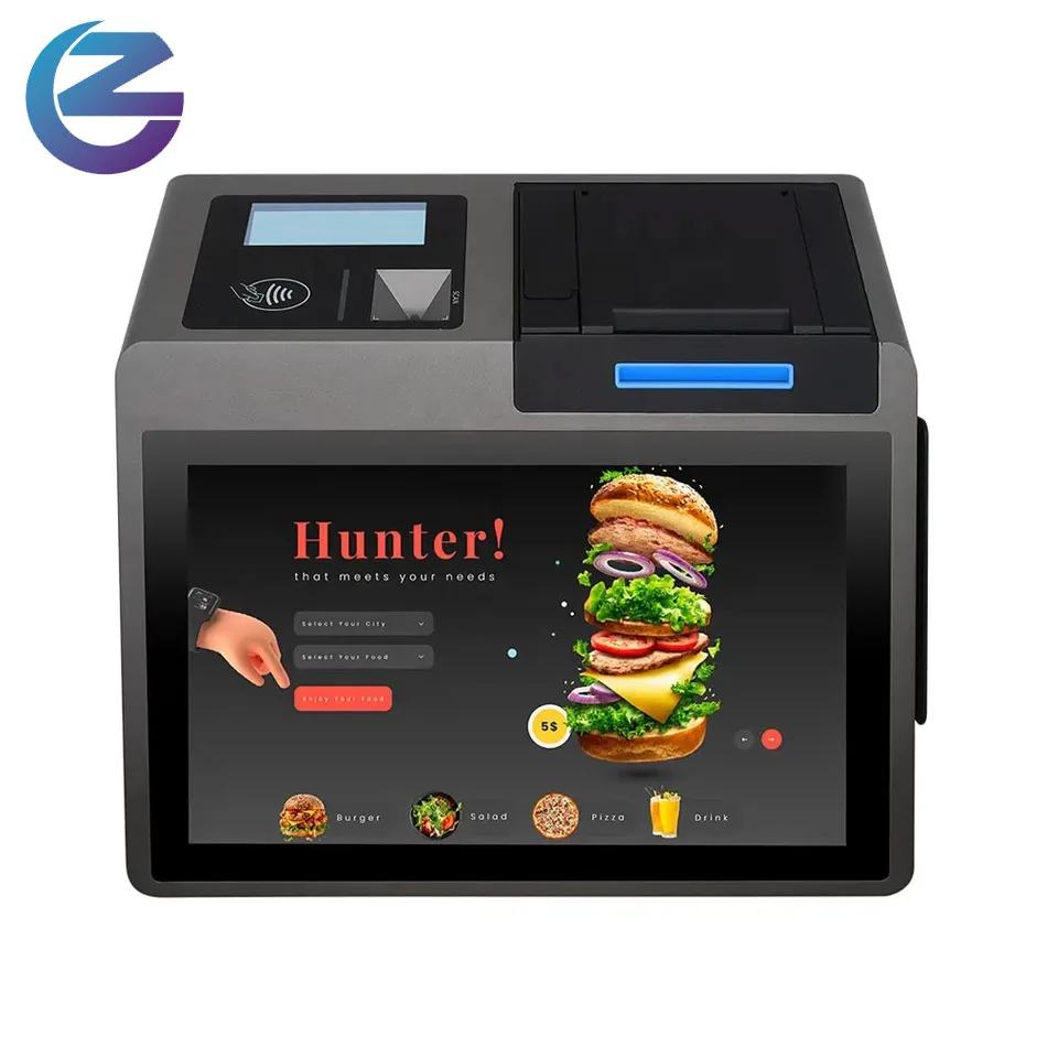 ZCS All in One Smart Desktop POS Android Terminal with 10.1inch Touch Screen 58mm Thermal Printer Multi-interface Ports pos