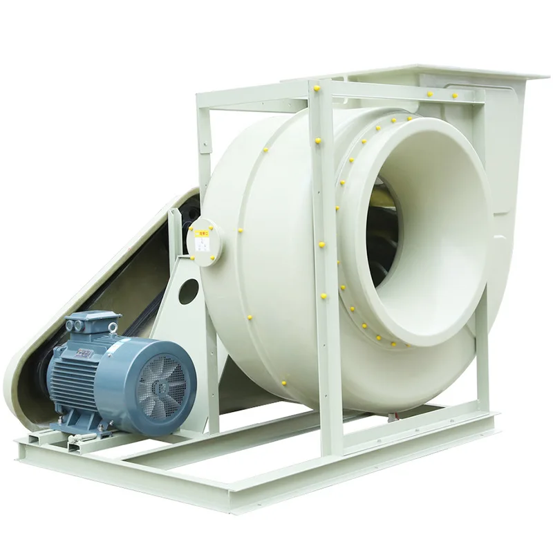 Abrasion resistant anti-corrosion glass reinforced plastic high CFM Radial Centrifugal Fan for biomass fuel power plant