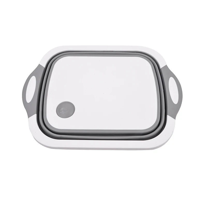 
Foldable Multifunction collapsible vegetable washing basin sink folding plastic drain basket collapsible cutting chopping board 