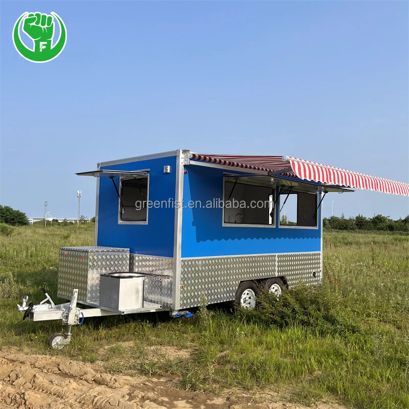 food truck with bbq smoker fried chicken food trailer manufacturer shawarma food cart