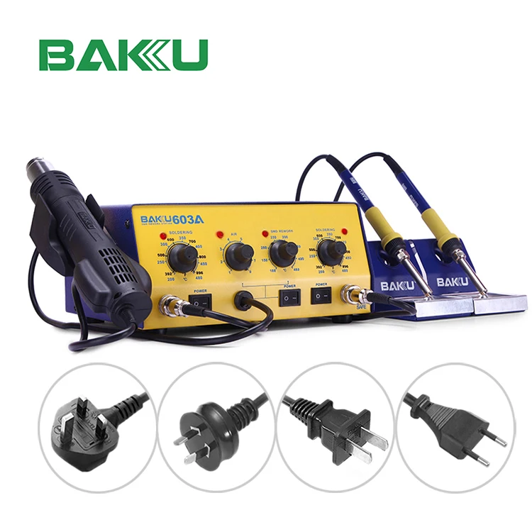  BAKU Прямая поставка горячего воздуха SMD 3 в 1 ремонтная станция BK-603A BGA цифровая паяльная для