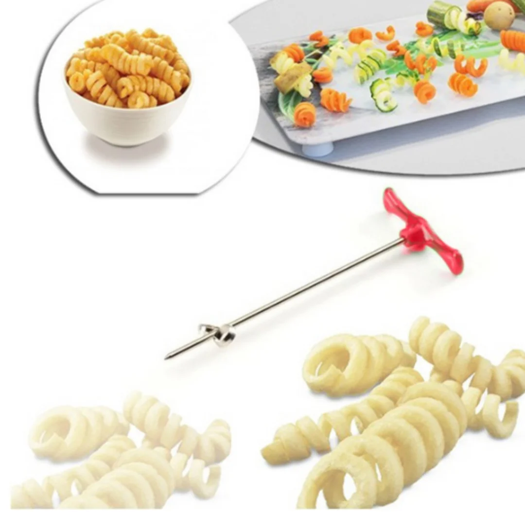 Home Vegetable Tool PP Handle Food Grade Stainless Steel Potato Carrot Cucumber Manual Vegetables Spiral Slicer