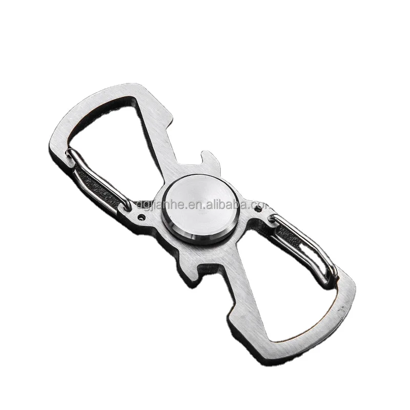 high quality stainless steel car fidget hand spinner opener keychain