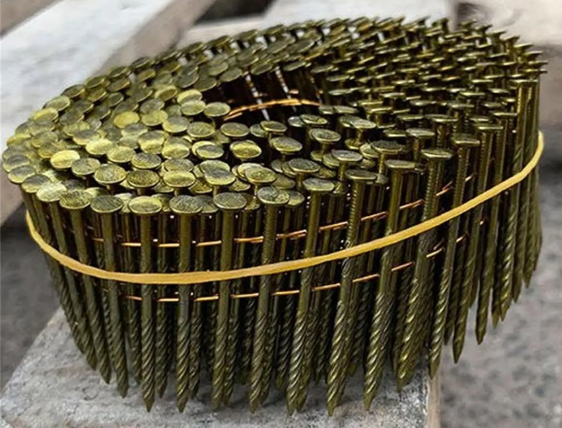 frame pallet coil nailshigh quality factory supply electro-galvanized plastic top umbrella roofing nails hot sale hot dipped