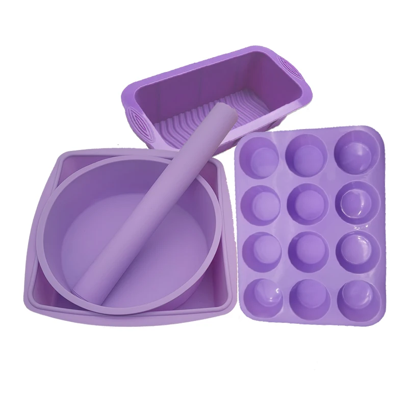 Utensils Accessories Cake Decorating Supplies Purple Children Bakeware Mat Pastry Tools Pan Silicone Kids Baking Set
