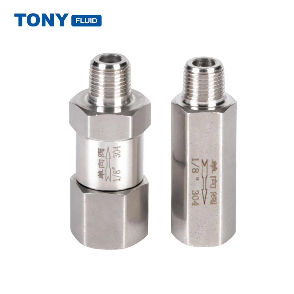 High Pressure 6000Psi SS304 SS316 Split Check Valve Male Female Non Return One Way Valve