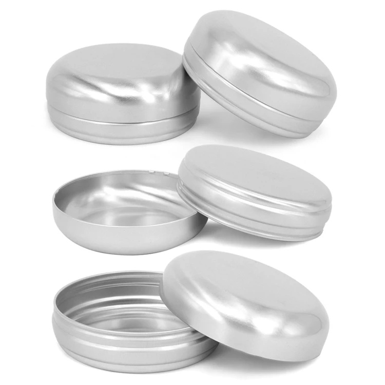 round metal tin Aluminum Jars Tin Box Cosmetic Pomade Containers For Packaging