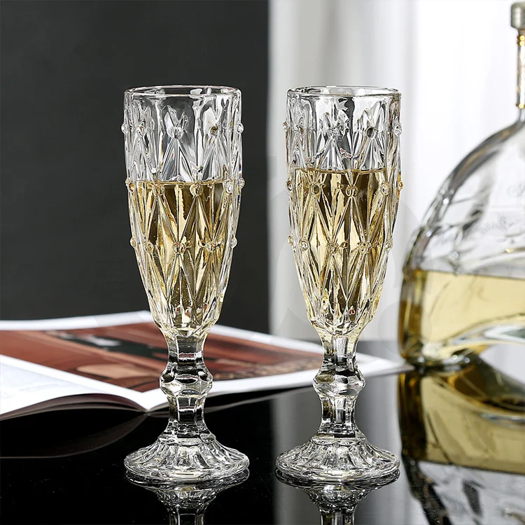 High-quality Clear Home Wine Goblet Sparkling Household Red Wine Juice Glass Crystal Glass champagne Cup
