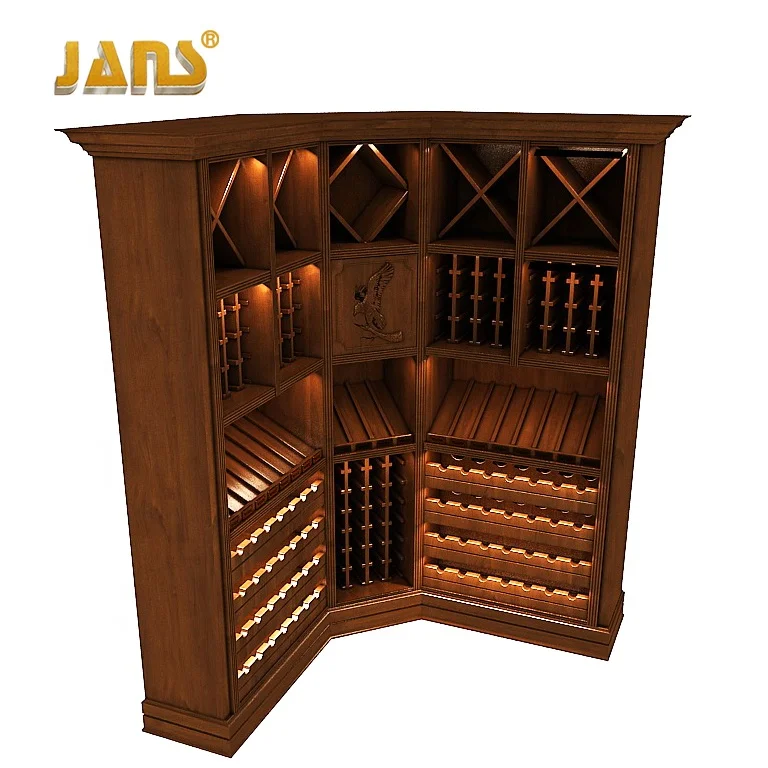 
Bar corner solid wood wine cabinet display cabinet wine cellar rack 