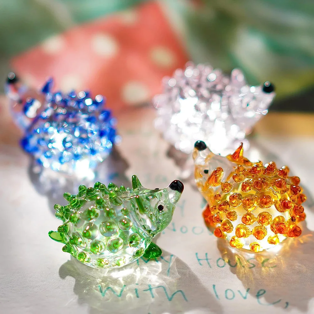 Mini Murano Glass Animal Hedgehog Figurine