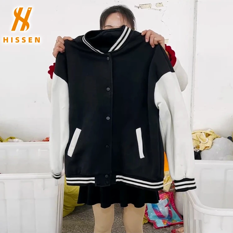 Wholesale Loose Casual Belted Waist High Neck Lapel Loose Top Long Sleeve Jackets And Coats second hand used clothes For Women