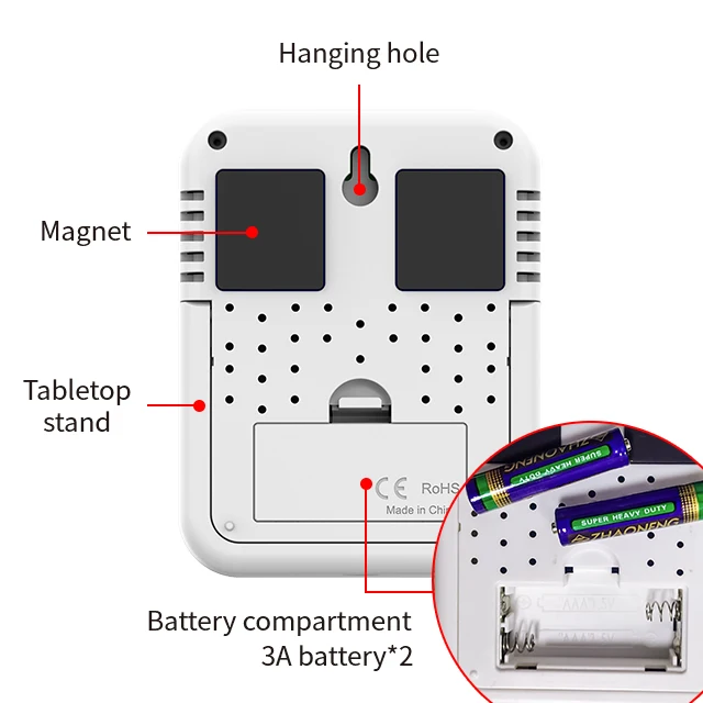 Digital Hygrometer Indoor Thermometer Humidity Meter Room Thermometer Temperature and Humidity Monitor