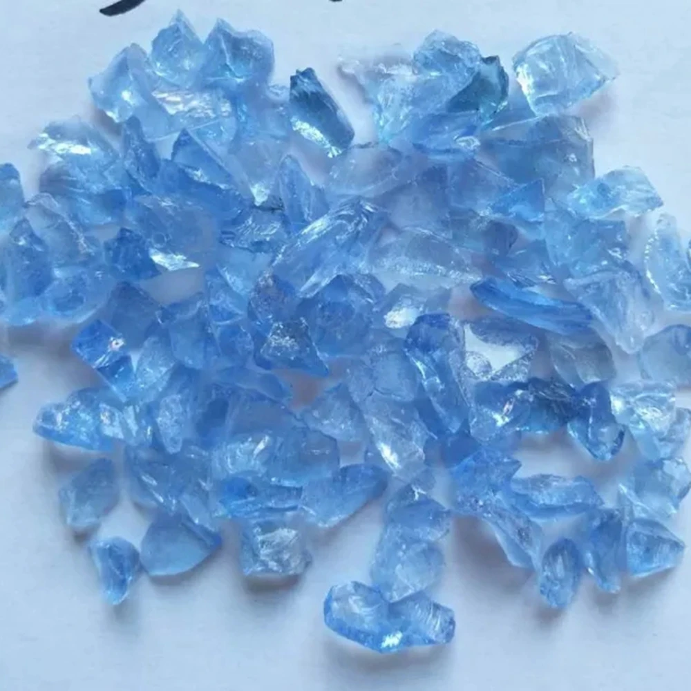 Sea glass for Christmas trees Decorative colored terrazzo crushed ocean sea broken glass