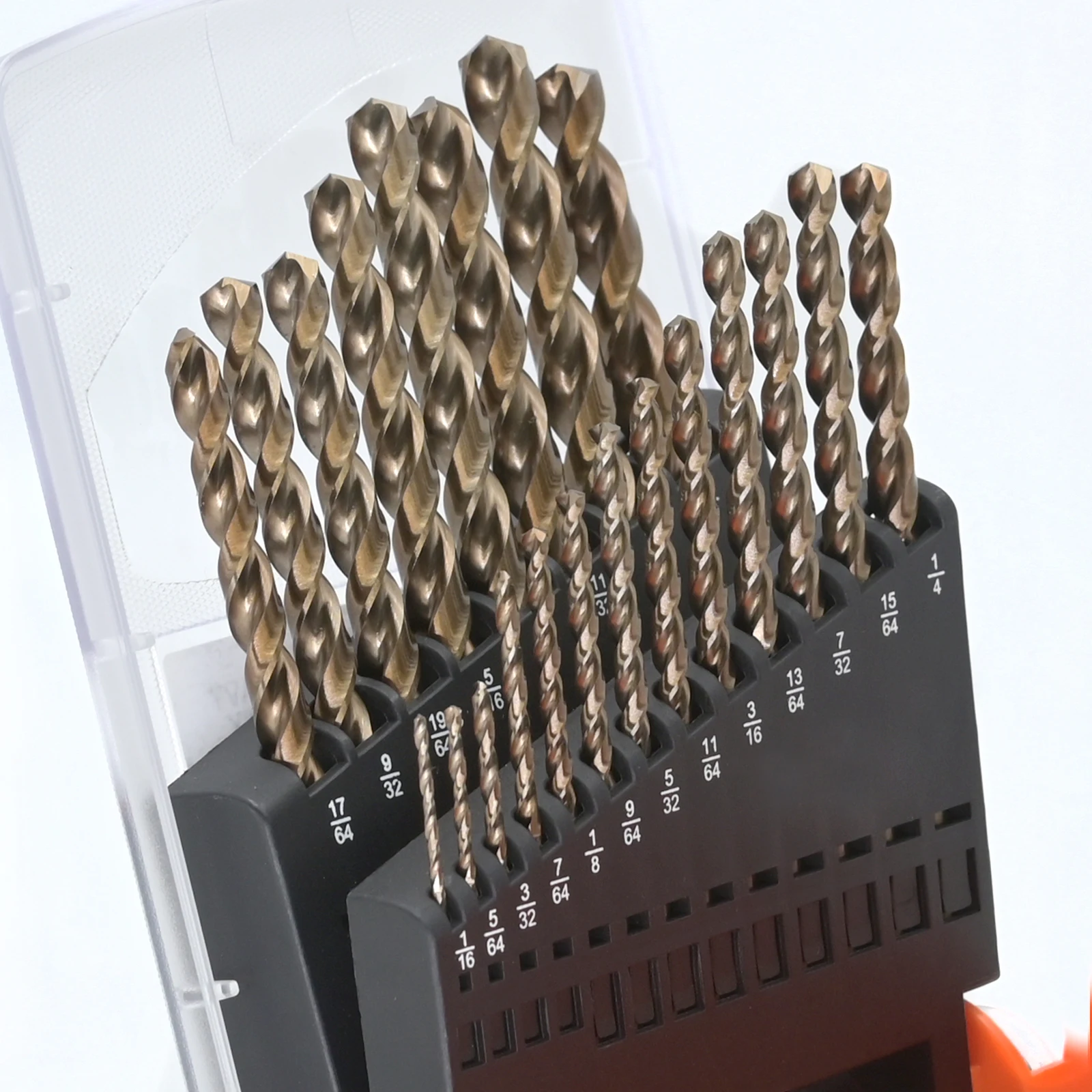M35 M42  Hss Co 21-Piece High Speed Steel Twist Drill Set For Metal Drilling M2/HSS Drill Bits Set N TYPE /WHITE
