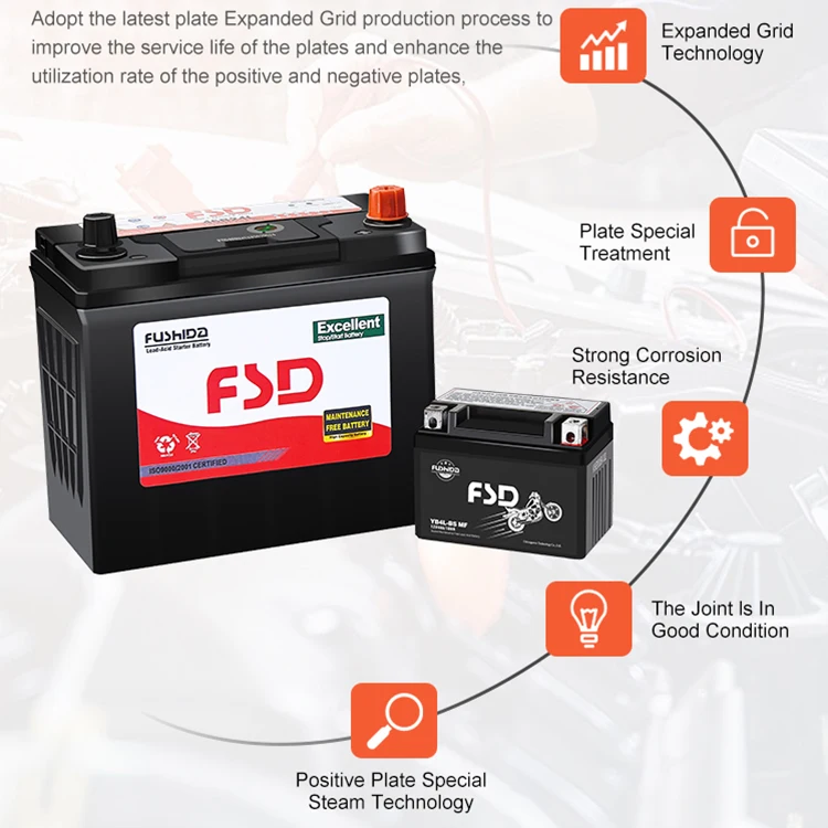 Good Quality Long Cycle Life 12V 4Ah Motorcycle Starting Battery Maintenance Free Lead Acid Battery
