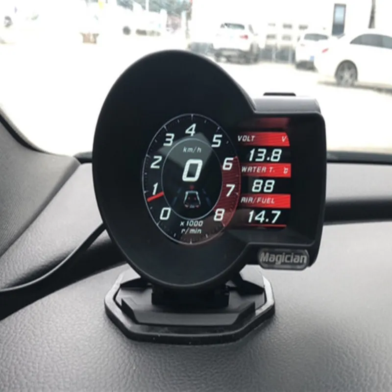 Манометр Magician OBD2 F835 Автомобильный цифровой измеритель напряжения и скорости с индикатором температуры