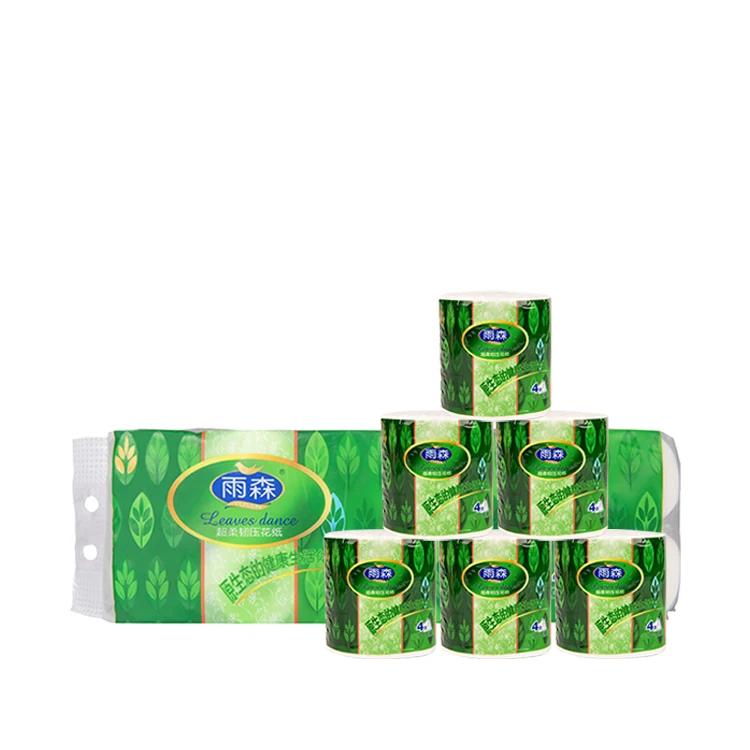 Custom embossed toilet paper bag of toilet paper wrapping tissue paper