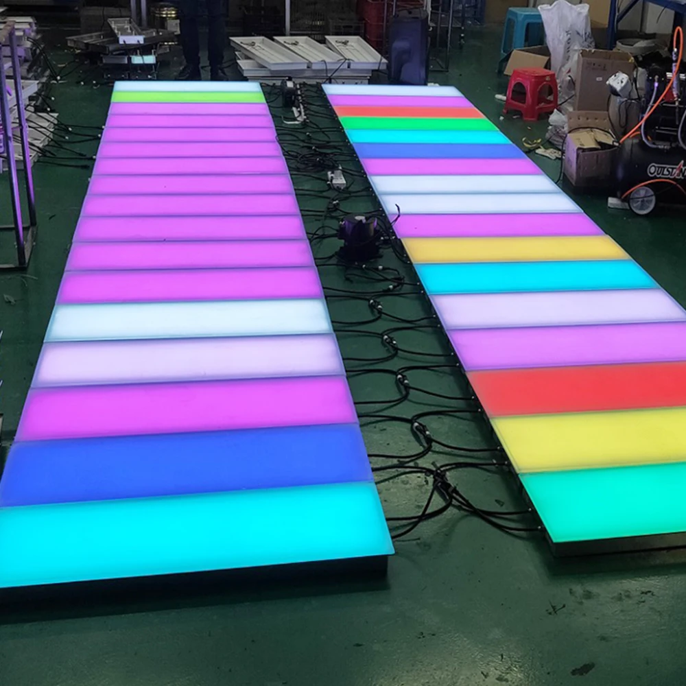 OEM factory custom led light up interactive piano dance floor commercial digital piano keyboard led music flooring