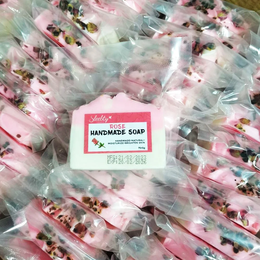 Private label Skin Brightening Moisturizing Natural Organic Handmade Cold Press Mini Yoni Rose Petal Soap