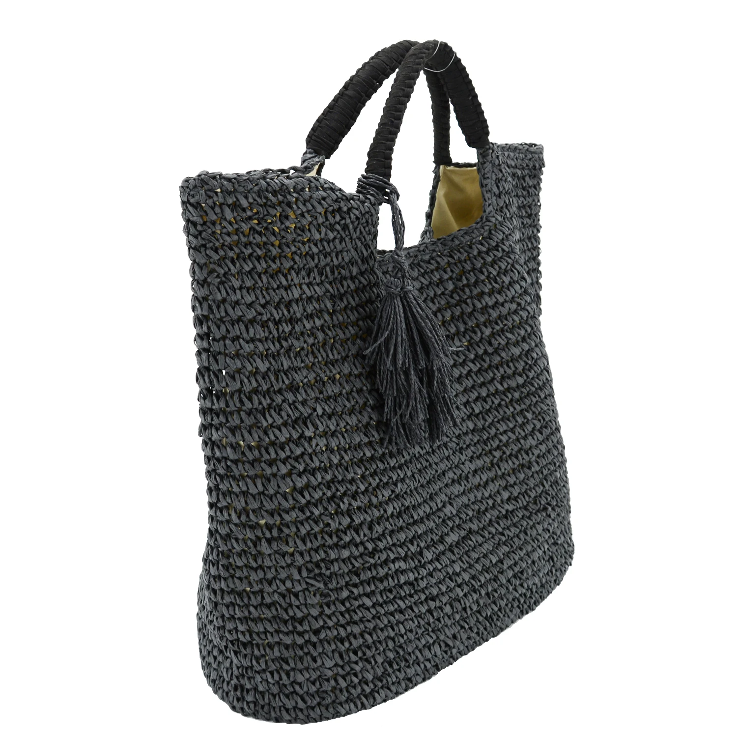
Wholesale beach bag paper straw handbags handmade crocheted straw bag large straw tote bag 