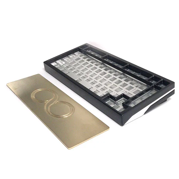 Custom blue mechanical keyboard aluminum case/CNC anodizing black keyboard case/Mechanical keyboard case custom service