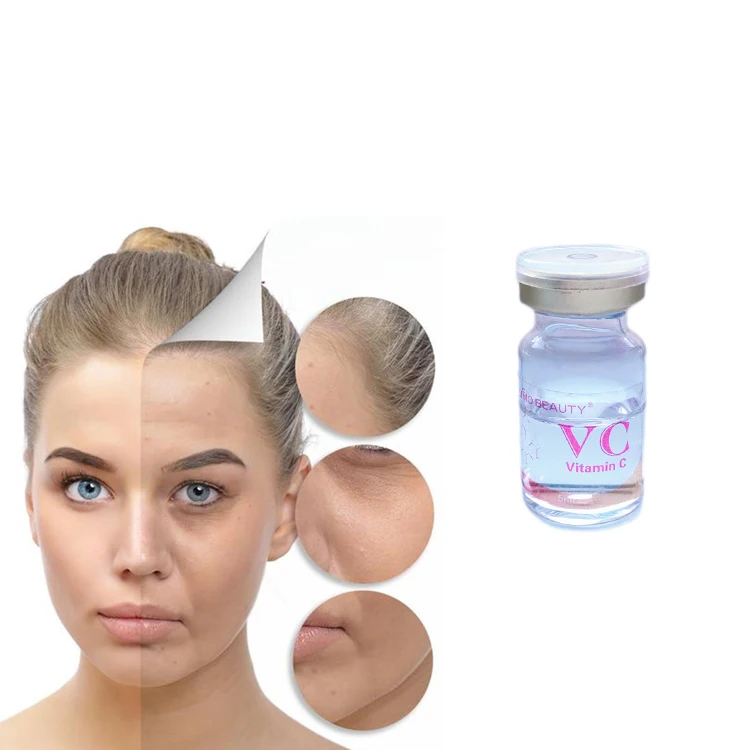 Skin whitening naturals vitamin c quartz glass ampoules hyaluronic acid serum 100ml with low price